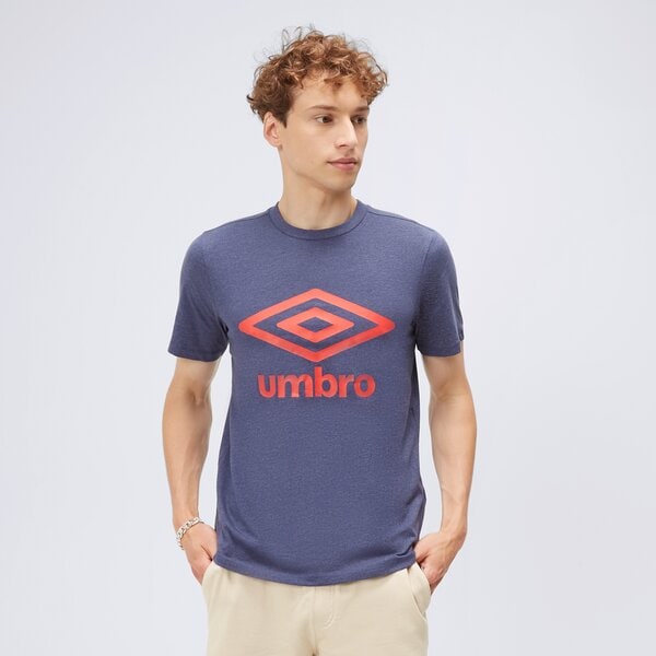 Koszulka męska UMBRO T-SHIRT FW LARGE LOGO COTTON 65352u-lkd kolor granatowy