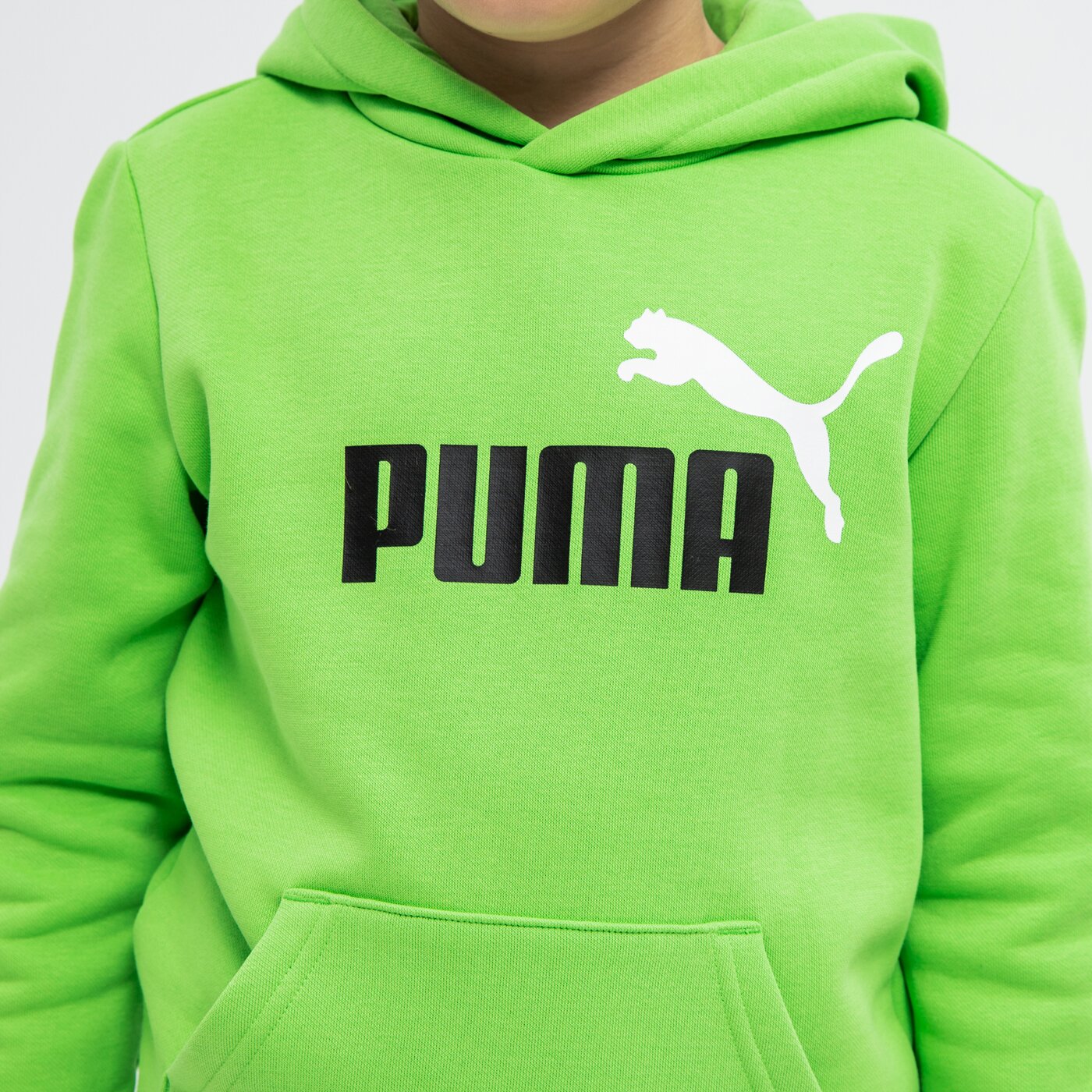 Bluza dziecięca PUMA BLUZA ESS+ 2 COL BIG LOGO FL B 586987 46 kolor zielony