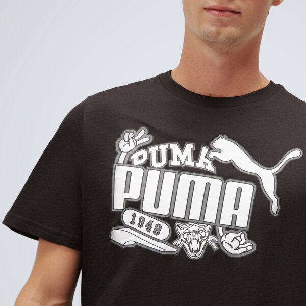 Koszulka męska PUMA T-SHIRT GRAPHICS ICON 67447601 kolor czarny