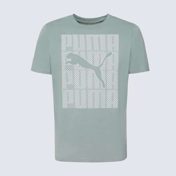 Koszulka męska PUMA T-SHIRT GRAPHICS PUMA WORDING 68482530 kolor zielony