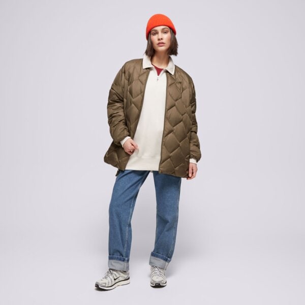 Kurtka zimowa damska NEW BALANCE KURTKA PINNACLE BOMBER FRENCH wj43503dmo kolor khaki