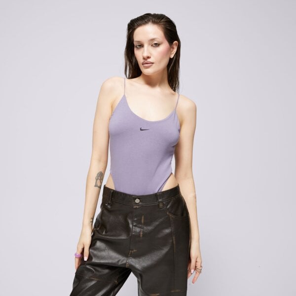 Strój kąpielowy damski NIKE BODYSUIT W NSW NK CHLL KNT CAMI BDYSUIT fn3658-509 kolor szary