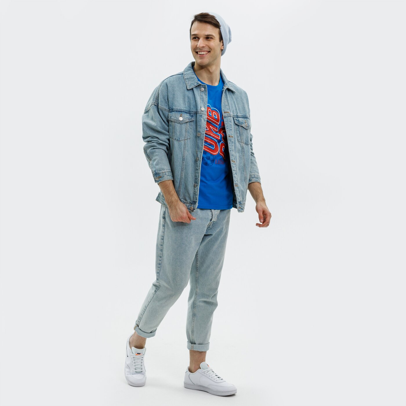 Koszulka męska UMBRO T-SHIRT ATADO ul321tsm15003 kolor niebieski