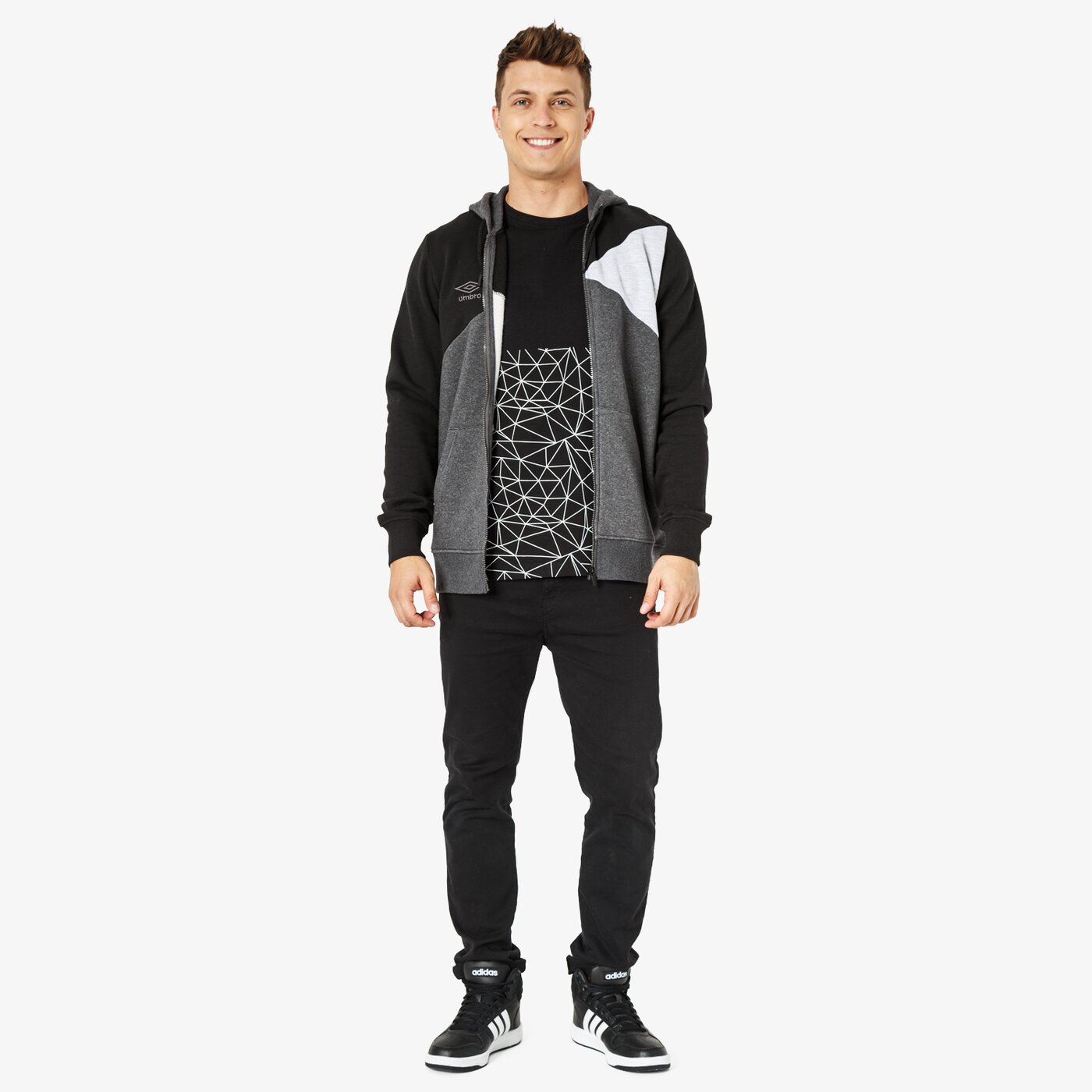 Koszulka męska UMBRO T-SHIRT SS SMART ul38tsm51001 kolor czarny