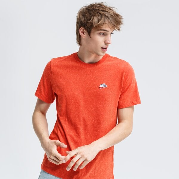 Koszulka męska NIKE T-SHIRT NSW HERITAGE + LBR SS ck2383-861 kolor pomarańczowy