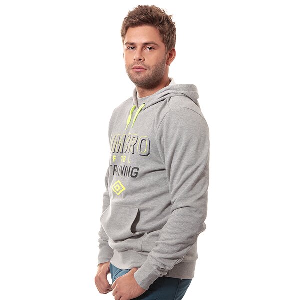 Bluza męska UMBRO BLUZA GRAPHIC FTBL OH HOODED TOP 62608u263 kolor szary