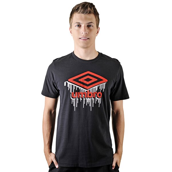 Koszulka męska UMBRO T-SHIRT DRIP GRAPHIC COTTON CREW TEE 60951u060 kolor czarny