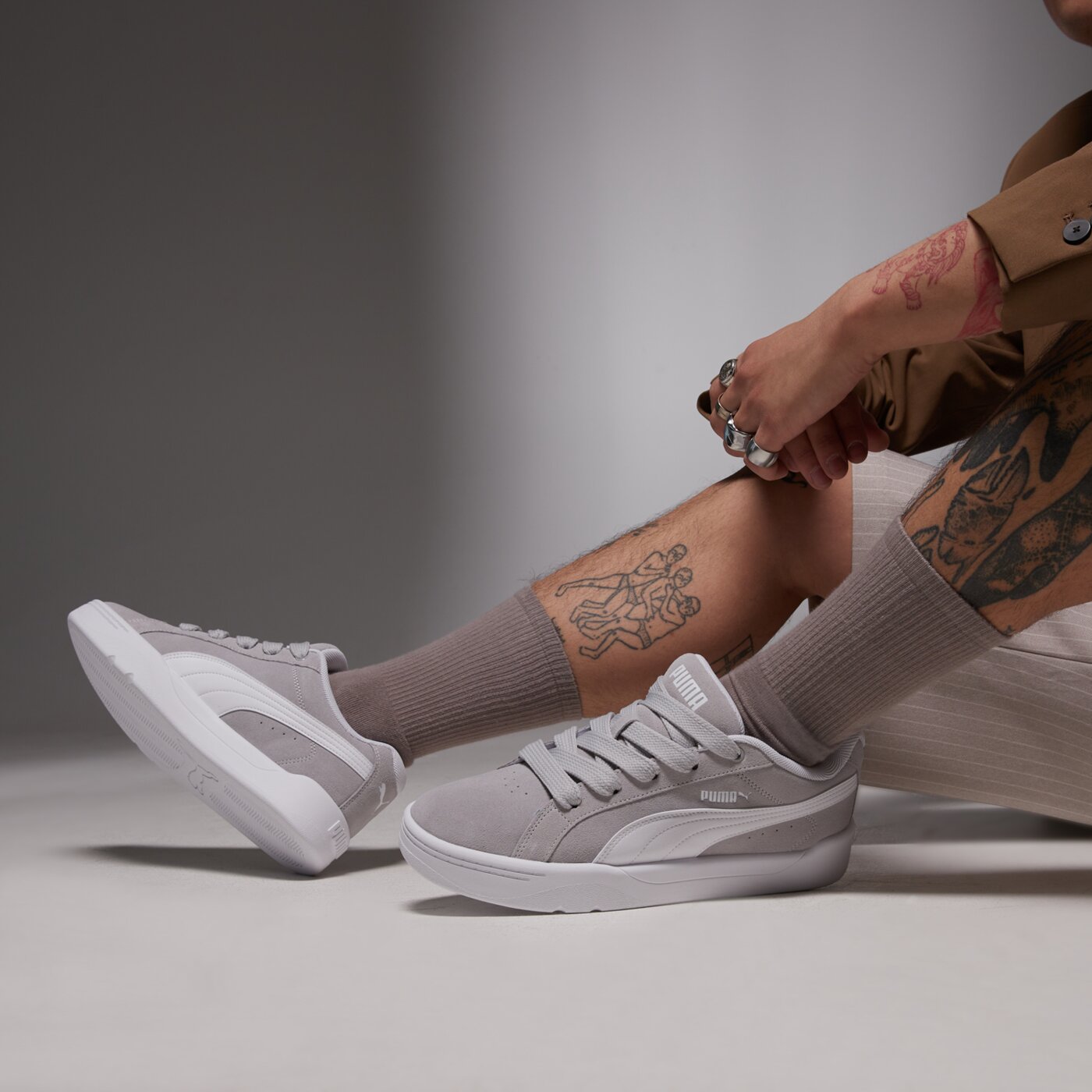 Buty sportowe męskie PUMA PARK LIFESTYLE EASY SD 40070702 kolor szary