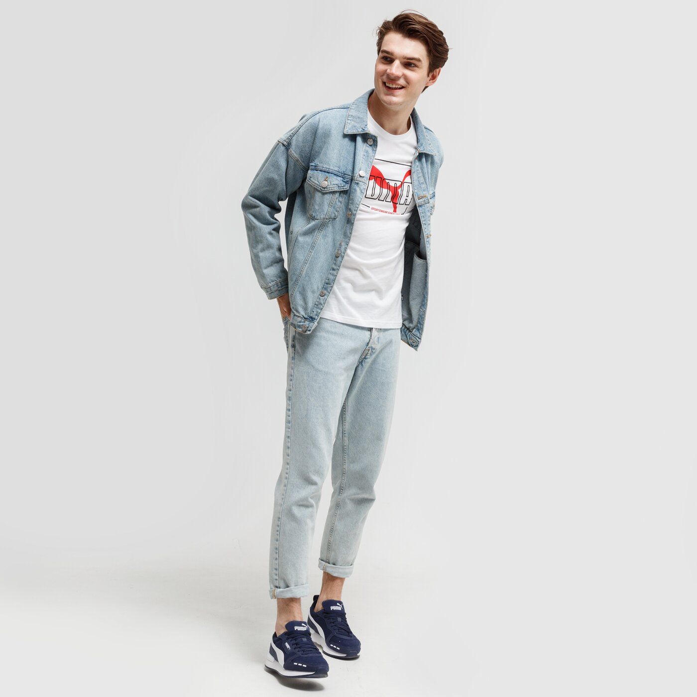 Koszulka męska PUMA T-SHIRT FLOCK 587770 02 kolor biały