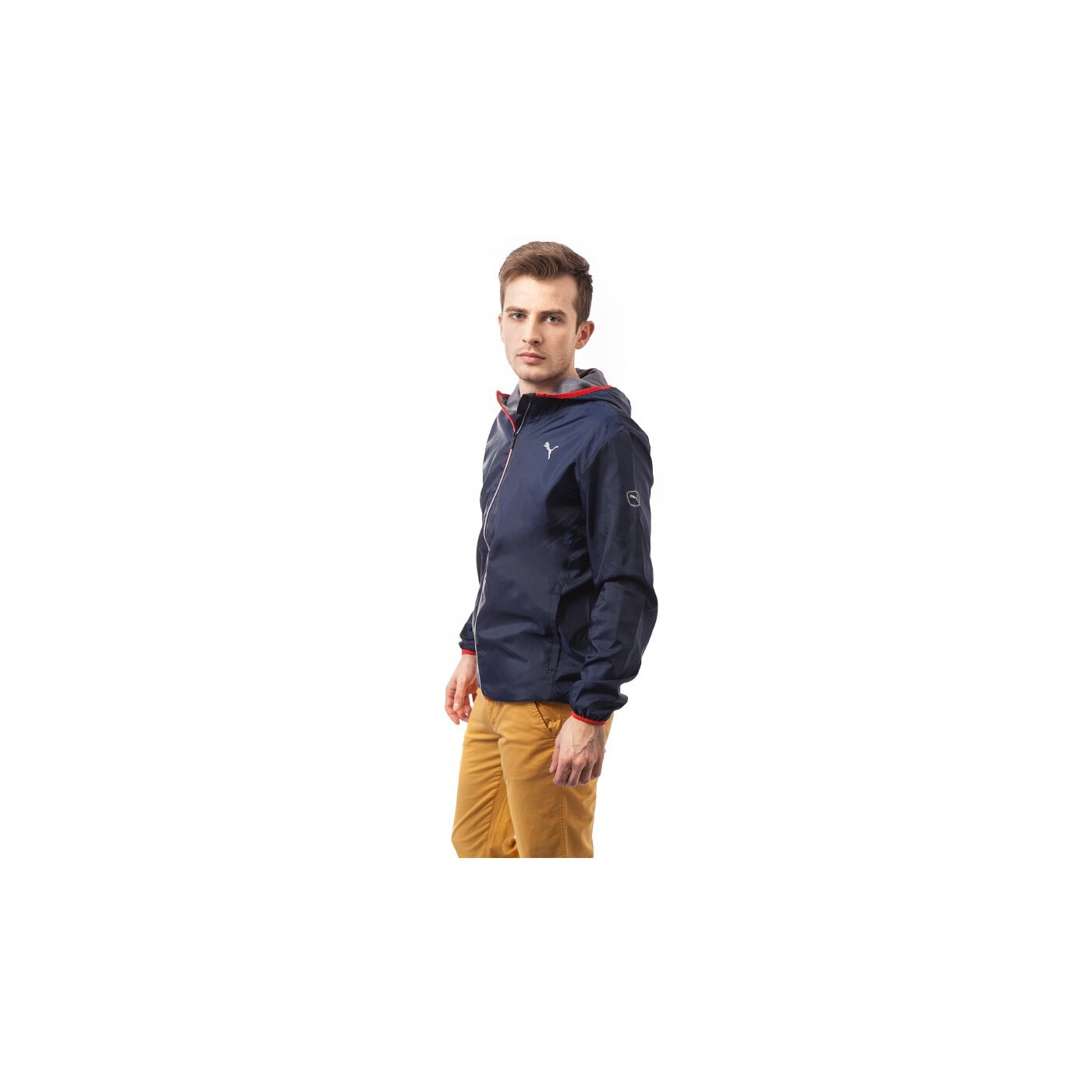 Kurtka przejściowa męska PUMA KURTKA SOLID WINDBREAKER 83230304 kolor granatowy