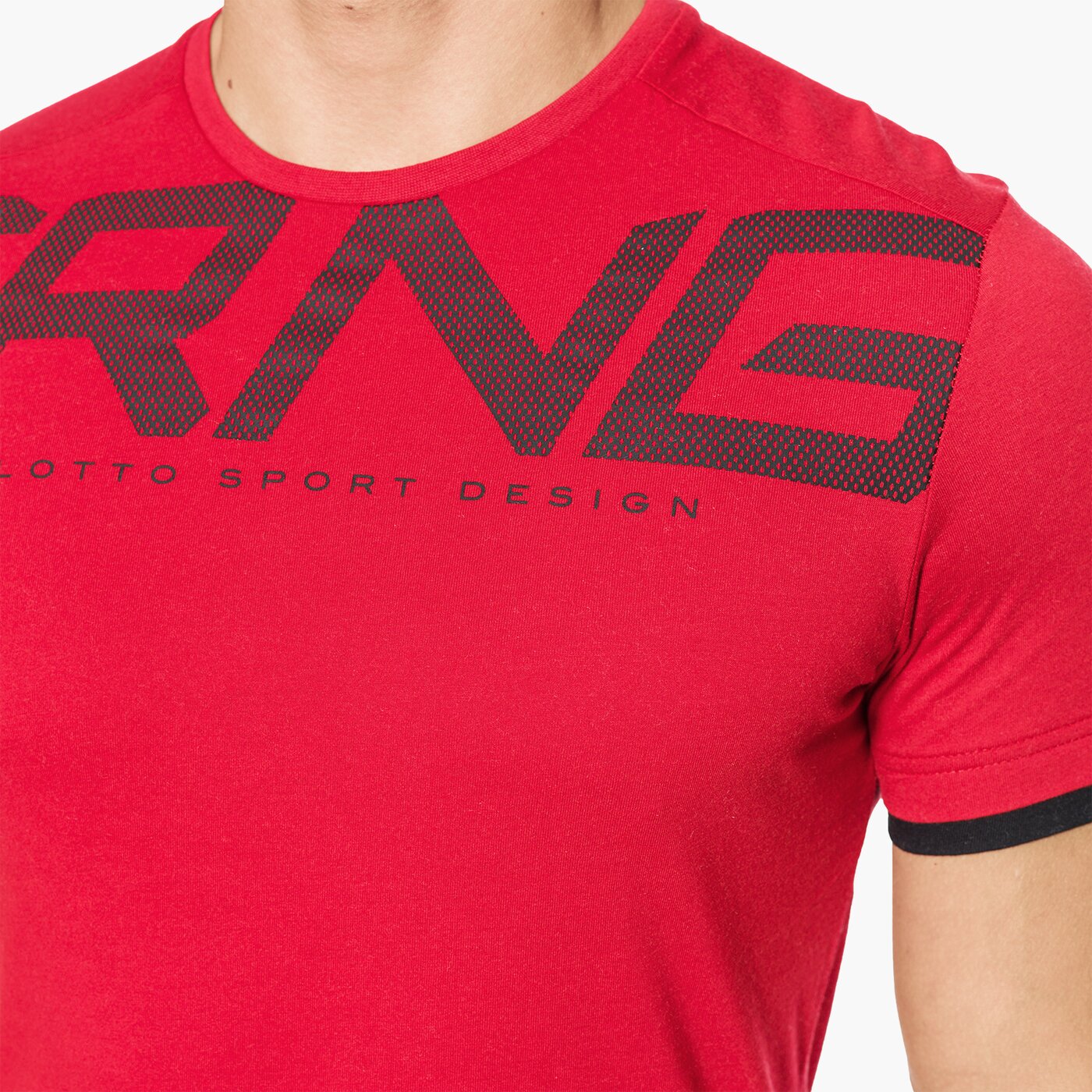 Koszulka męska LOTTO T-SHIRT SS BRYAN V PRT s8532 kolor czerwony