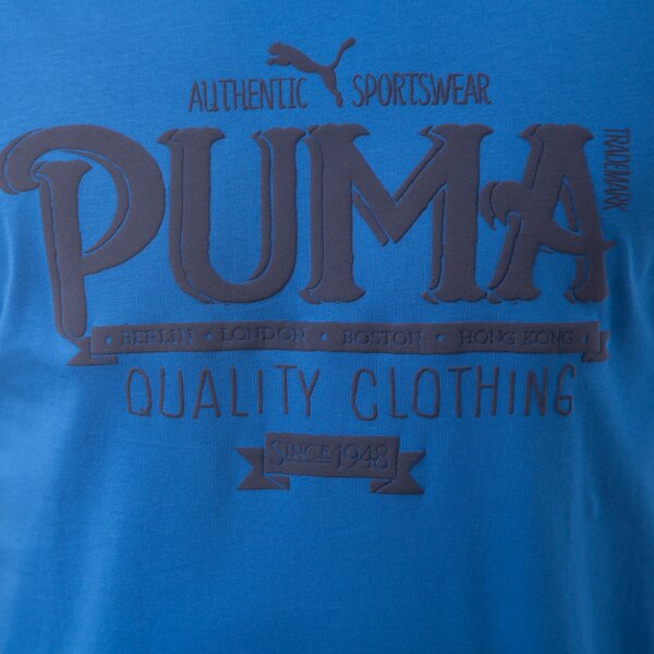 Koszulka męska PUMA T-SHIRT PUMA FONT 83243008 kolor niebieski