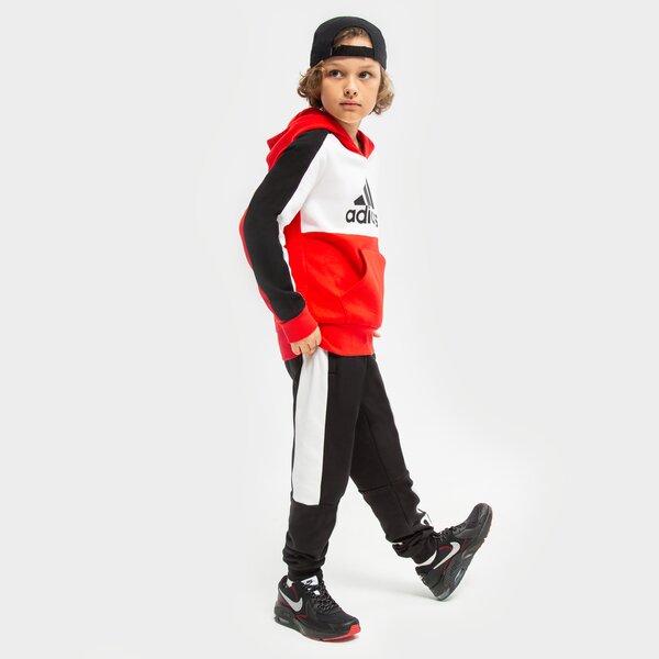 Bluza dziecięca ADIDAS BLUZA Z KAPTUREM U CB FL BOY hc5657 kolor czerwony