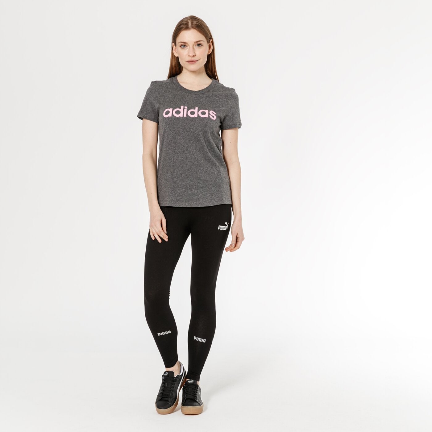 Koszulka damska ADIDAS T-SHIRT SS W E LIN SLIM T dx2546 kolor szary