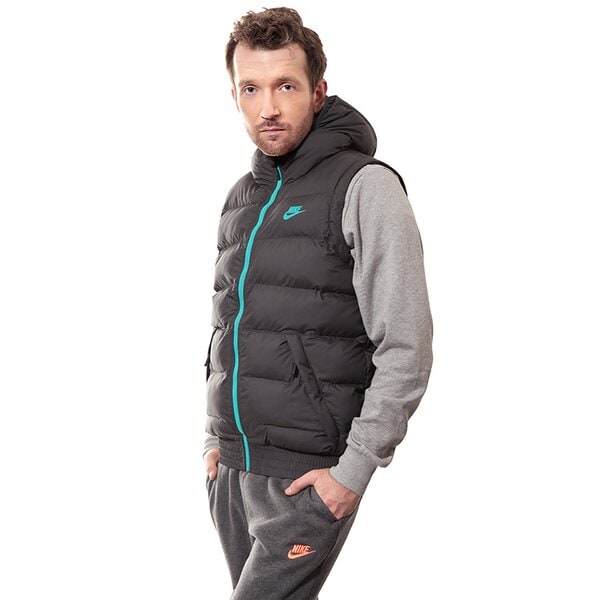 Bezrękawnik męski NIKE KAMIZELKA VEST HOOD PADD WERE 636698060 kolor szary