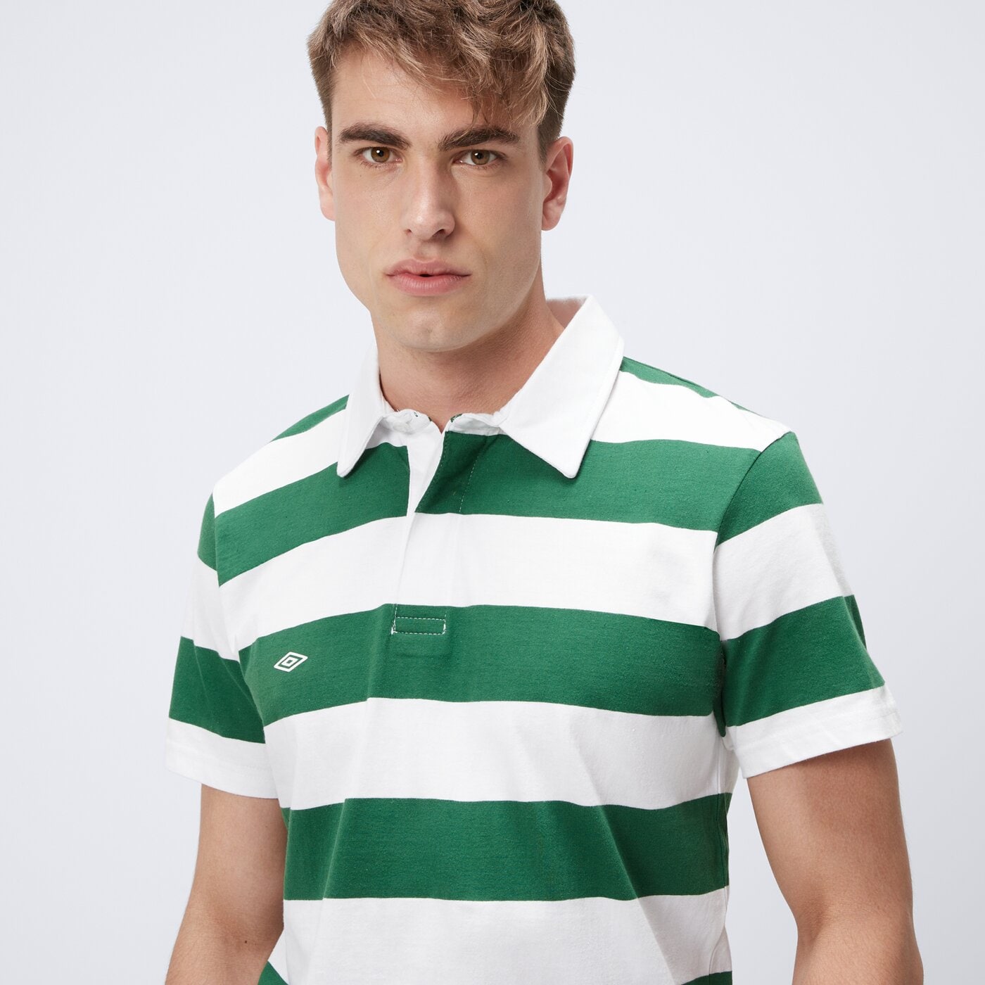 Koszulka polo męska UMBRO POLO ESS SHIRT ul125pom10001 kolor biały