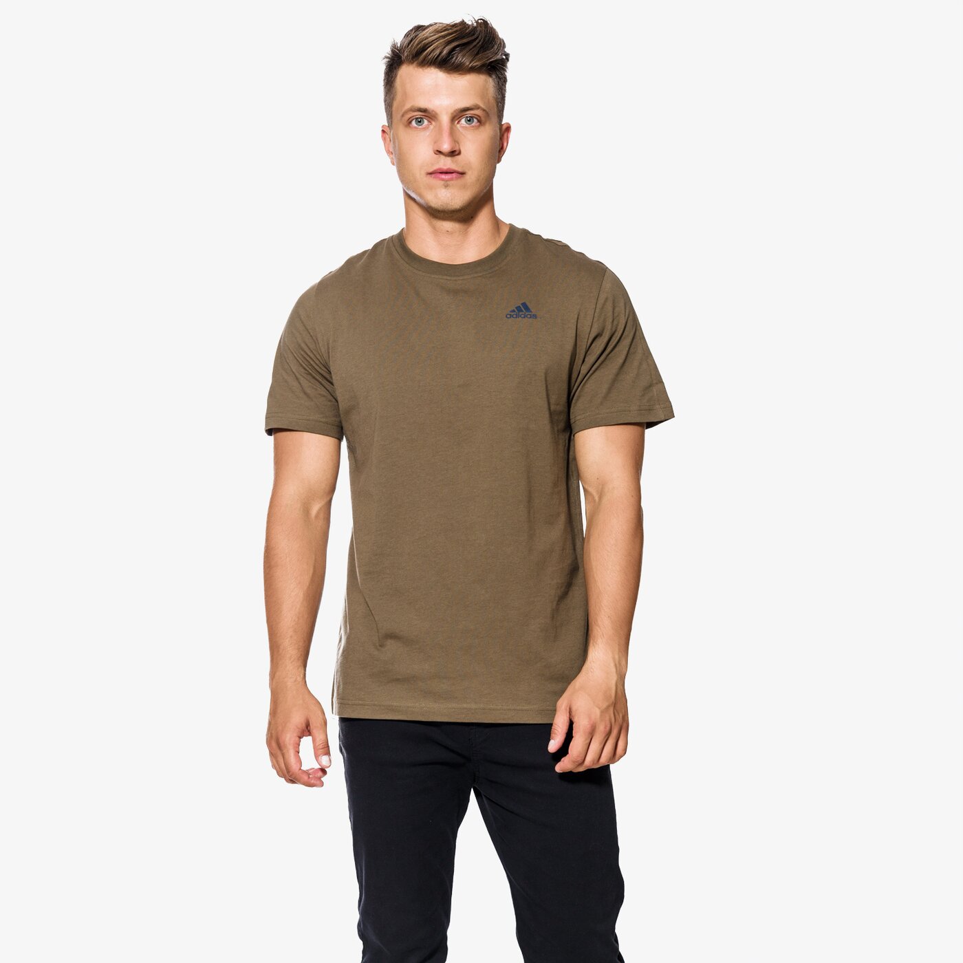 Koszulka męska ADIDAS T-SHIRT E BASE TEE bq9534 kolor zielony