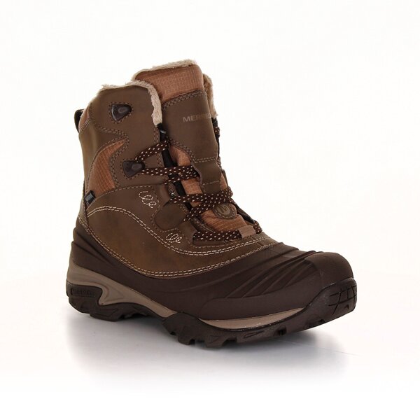 Buty outdoor damskie MERRELL SNOWBOUND MID WP j55620 kolor brązowy