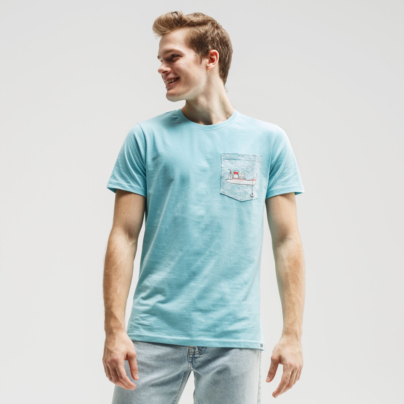 Koszulka męska UP8 T-SHIRT GERANO up120tsm20001 kolor niebieski