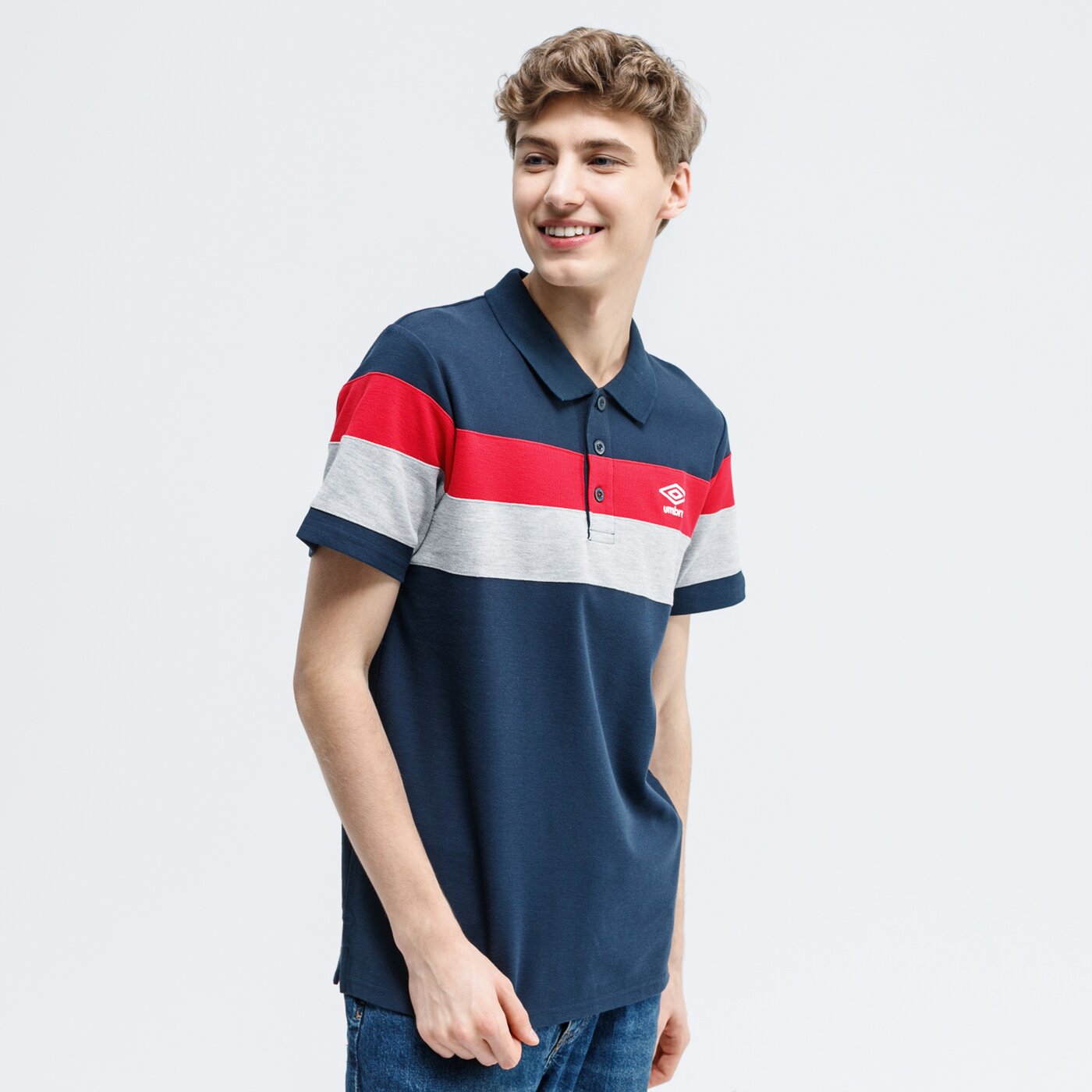 Koszulka polo męska UMBRO POLO EKTOS ul120pom01002 kolor granatowy