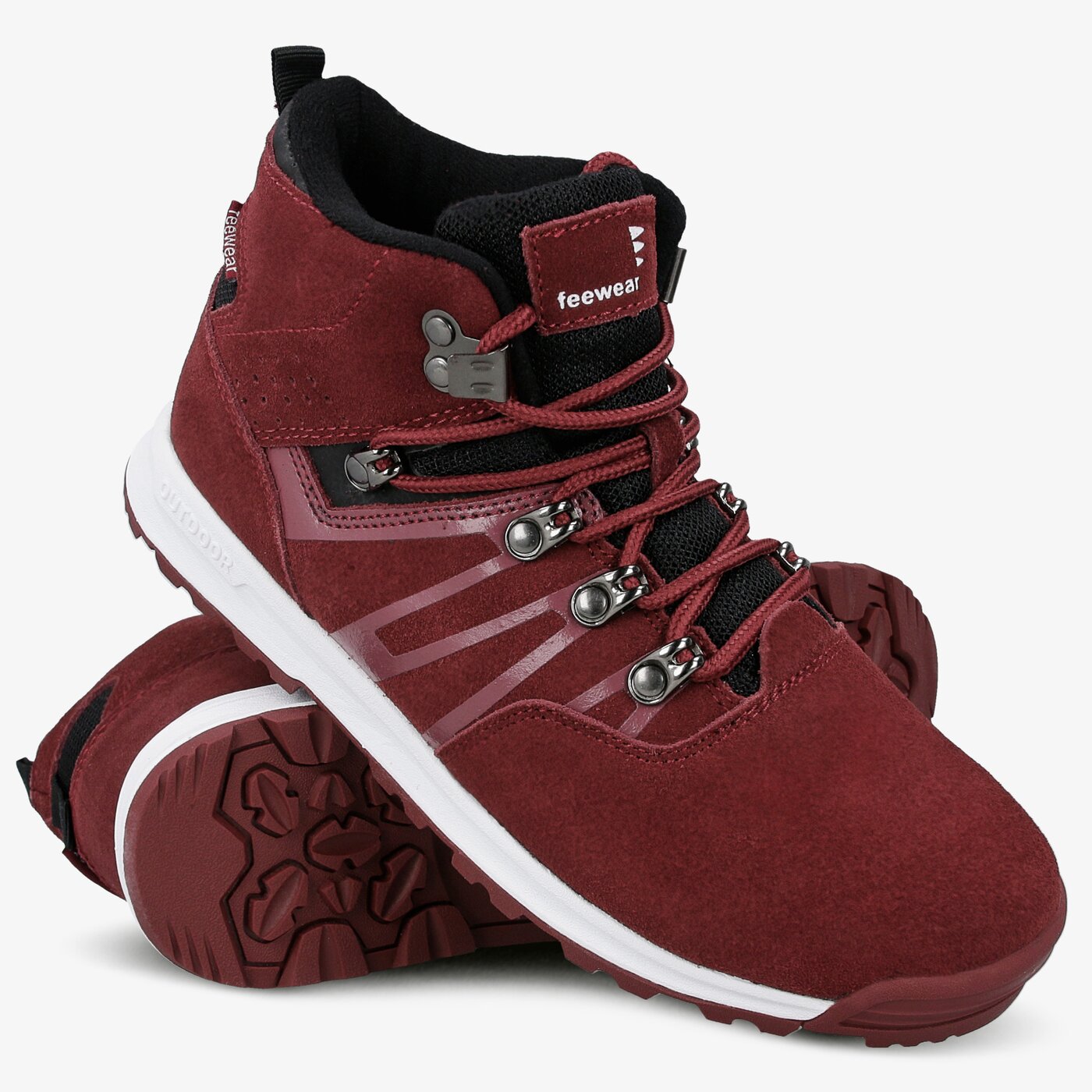 Buty outdoor damskie FEEWEAR PUBLIC WMNS fwwo217004 kolor bordowy