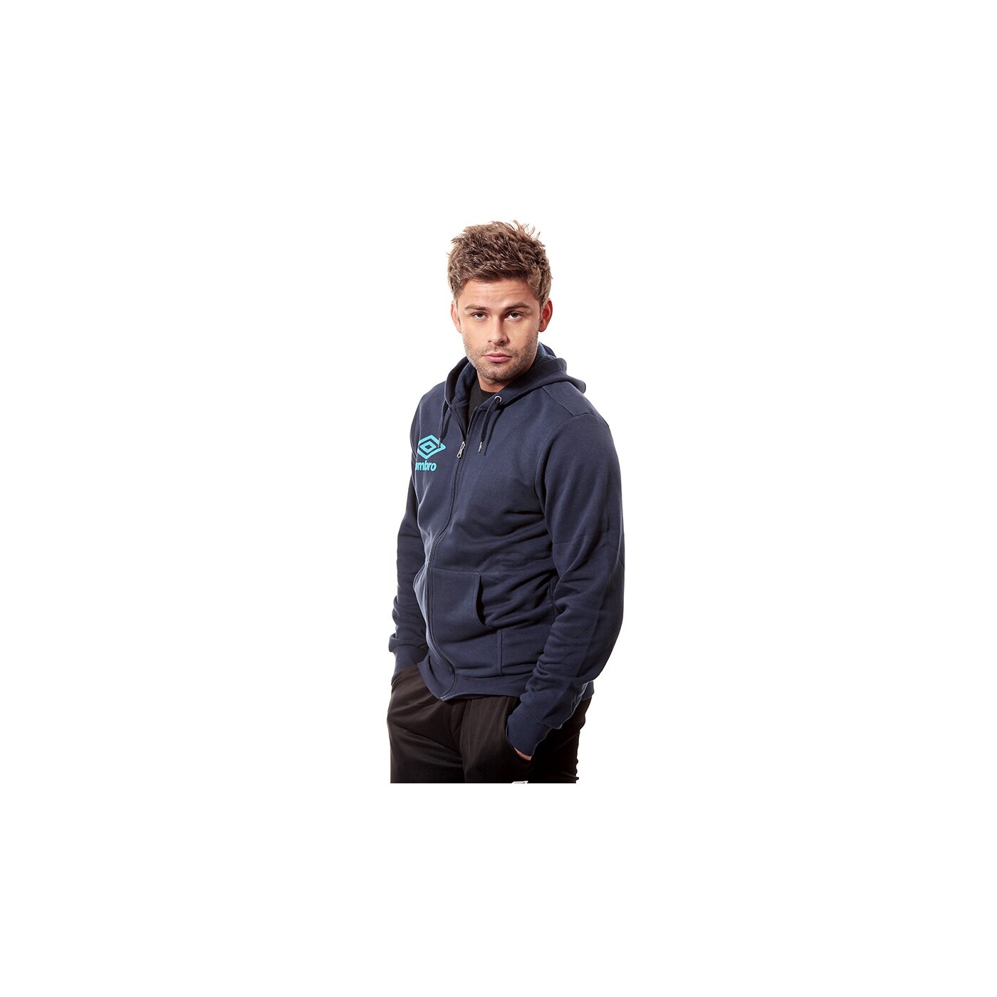 Bluza męska UMBRO BLUZA HOODED FULL ZIP JACKET 62586uy70 kolor granatowy