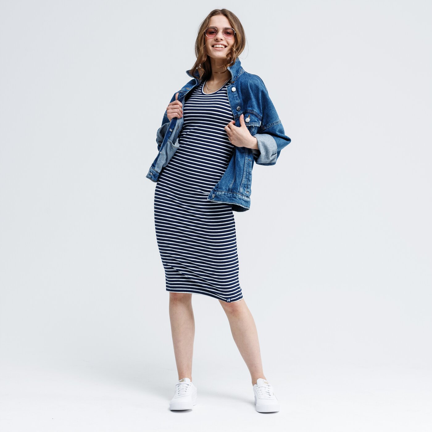 Sukienka damska UP8 SUKIENKA BAND up120sud08001 kolor granatowy