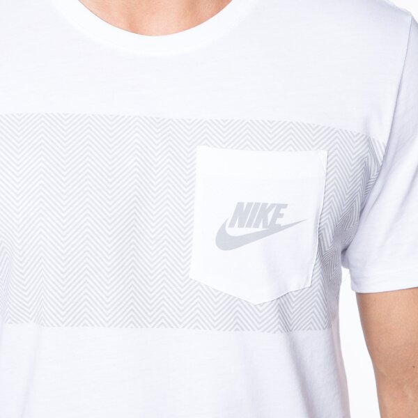 Koszulka męska NIKE T-SHIRT CORTEZ PATERN PKT 805010100 kolor biały