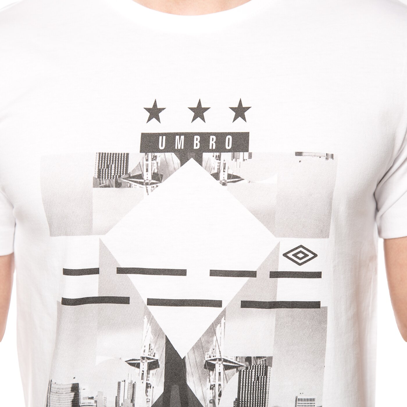 Koszulka męska UMBRO T-SHIRT JURA ul16tsmpr054 kolor biały
