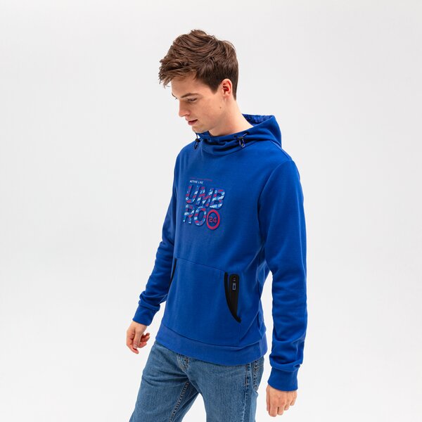Bluza męska UMBRO BLUZA Z KAPTUREM CLOTHO ul321blm22001 kolor granatowy