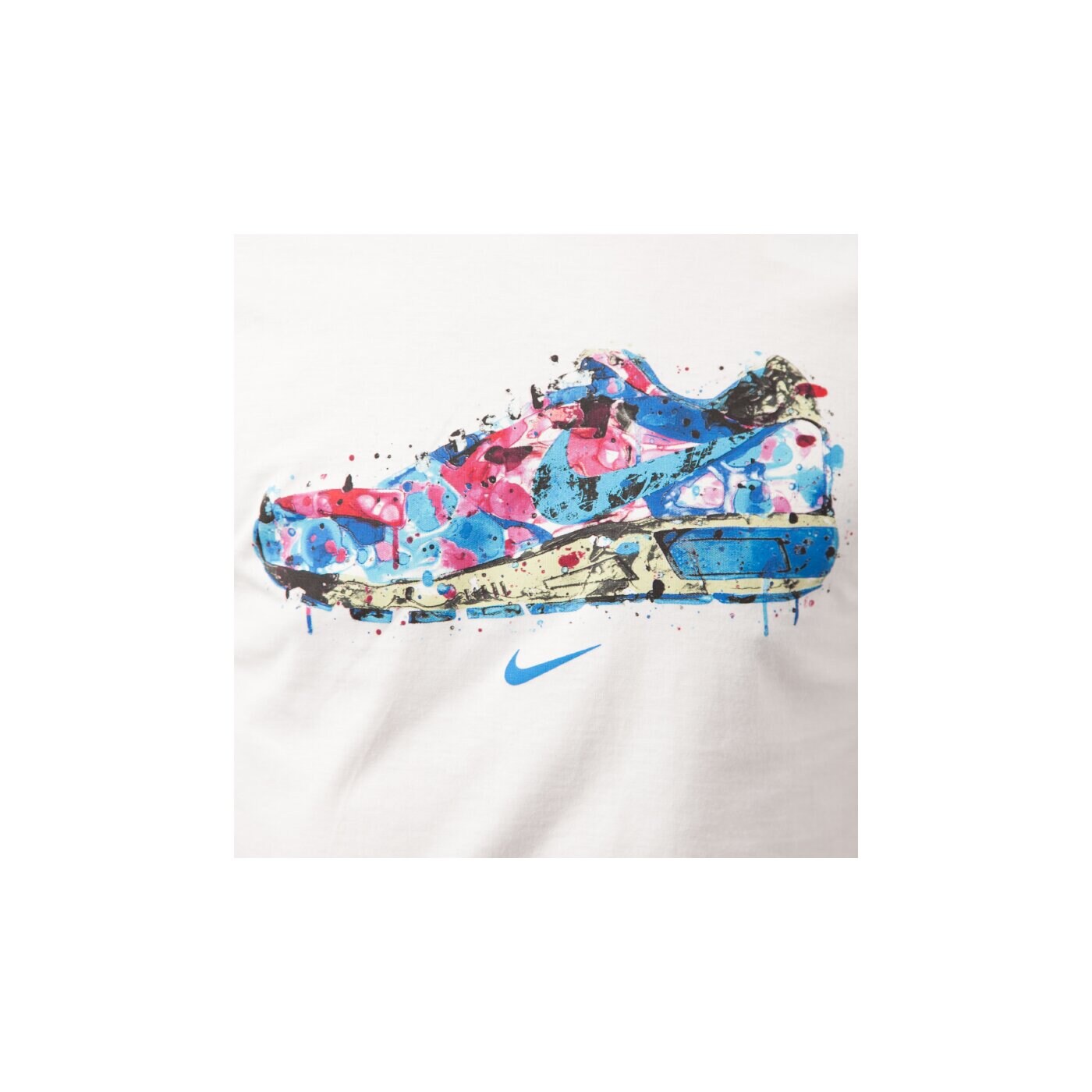 Koszulka męska NIKE T-SHIRT TEE-WATERCOLOR 666427100 kolor biały