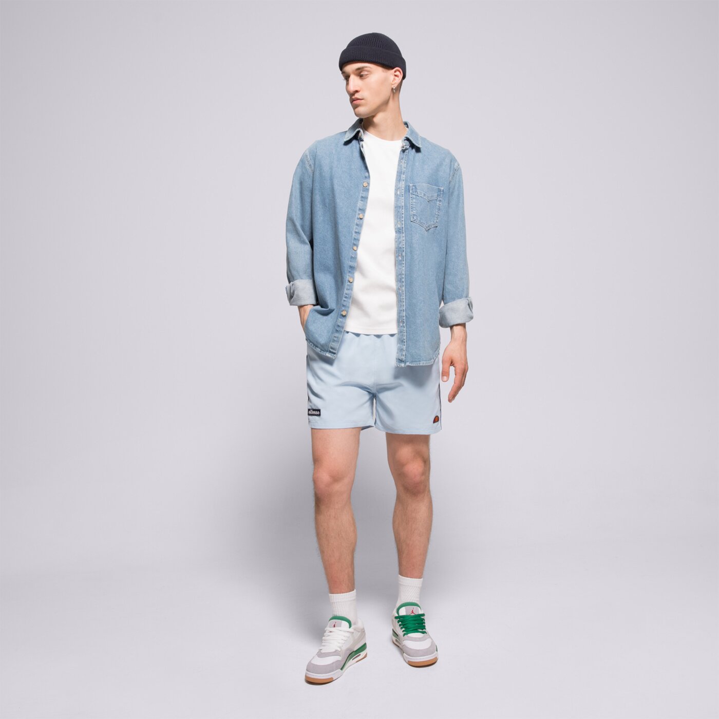 Kąpielówki męskie ELLESSE SZORTY DEM SLACKERS SWIM SHORT LBLUE/NAVY shz00938427 kolor niebieski