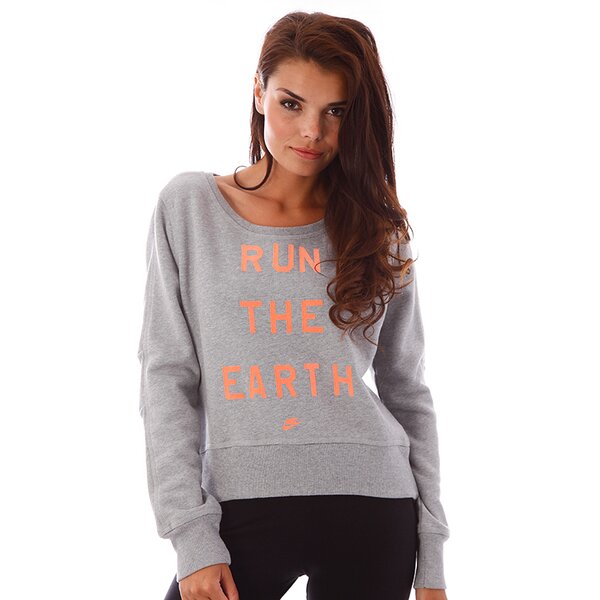 Bluza damska NIKE BLUZA RU VINTAGE   RUN THE EARTH CREW 546400063 kolor szary