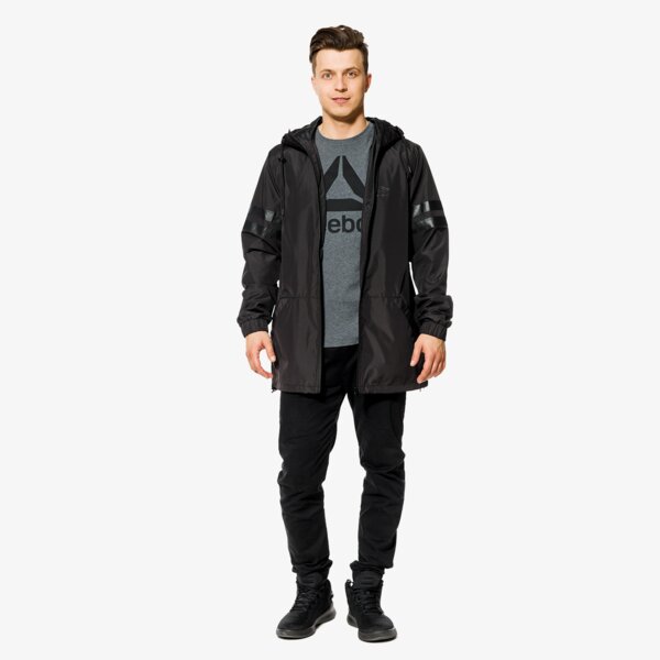 Koszulka męska REEBOK T-SHIRT SS STACKED LOGO cf3905 kolor szary