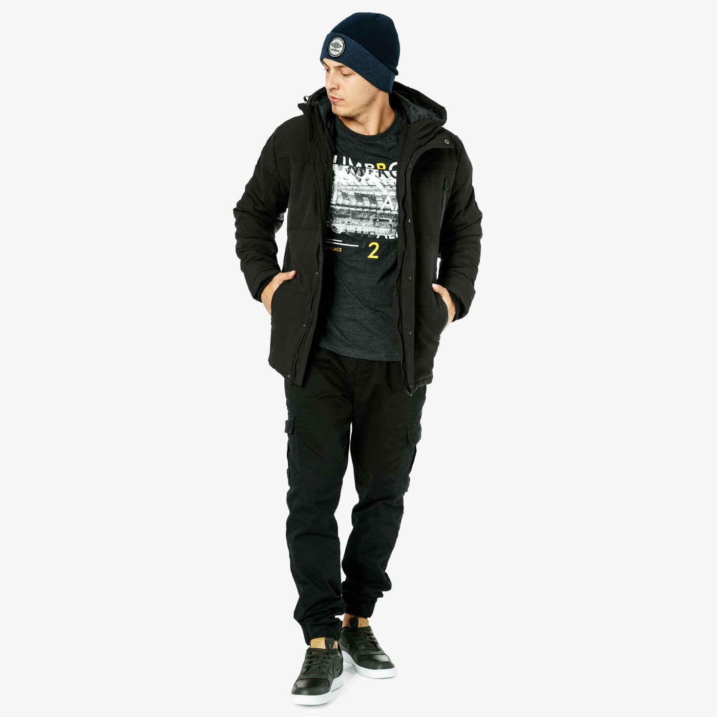 Koszulka męska UMBRO T-SHIRT SS TURF ul38tsm02002 kolor szary