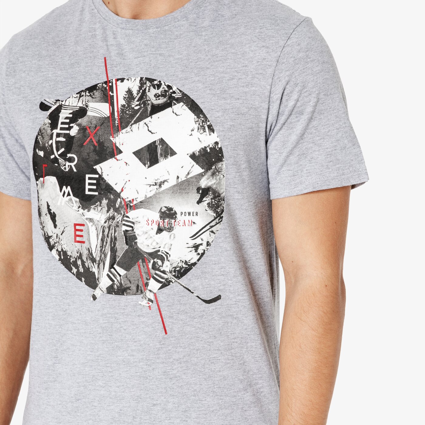 Koszulka męska LOTTO T-SHIRT SS HOCKEY lo38tsm30001 kolor szary