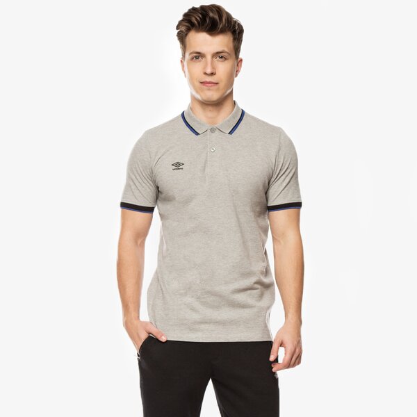 Koszulka polo męska UMBRO POLO TIPPED PIQUE POLO 62589udu3 kolor szary