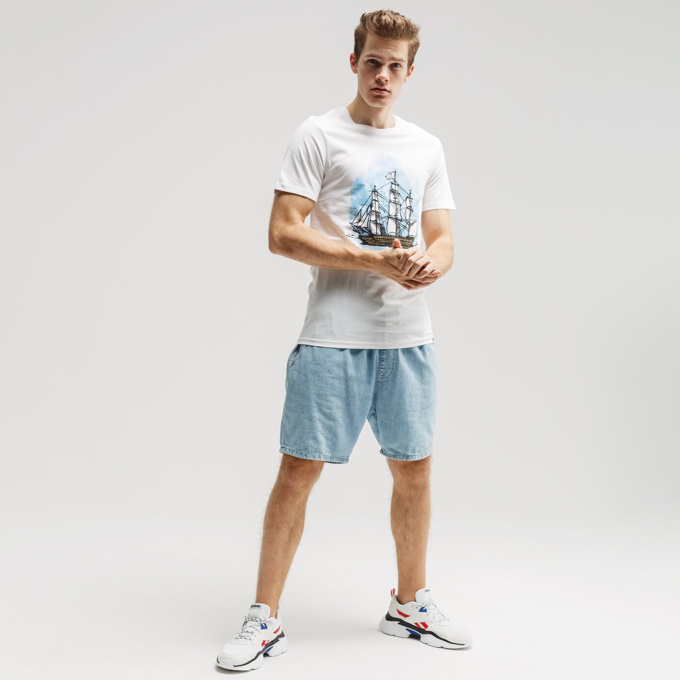 Koszulka męska UP8 T-SHIRT FERRO up120tsm45001 kolor biały