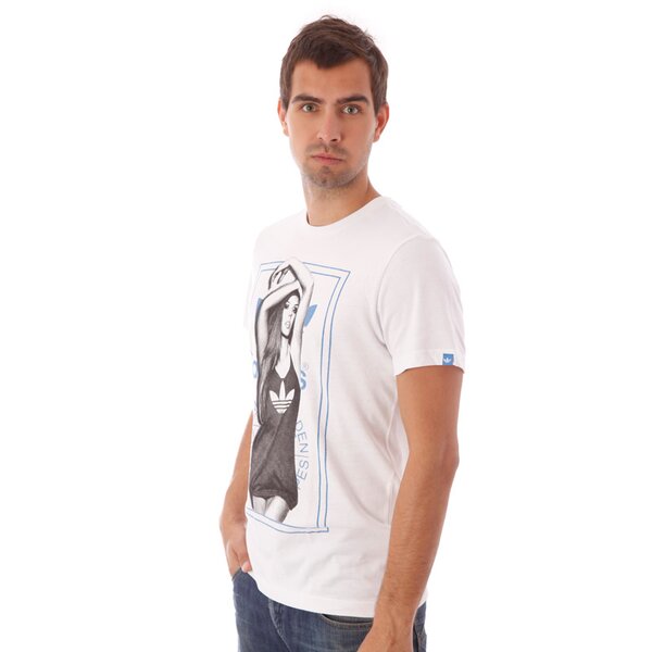 Koszulka męska ADIDAS T-SHIRT LABEL POSE TEE g92633 kolor biały
