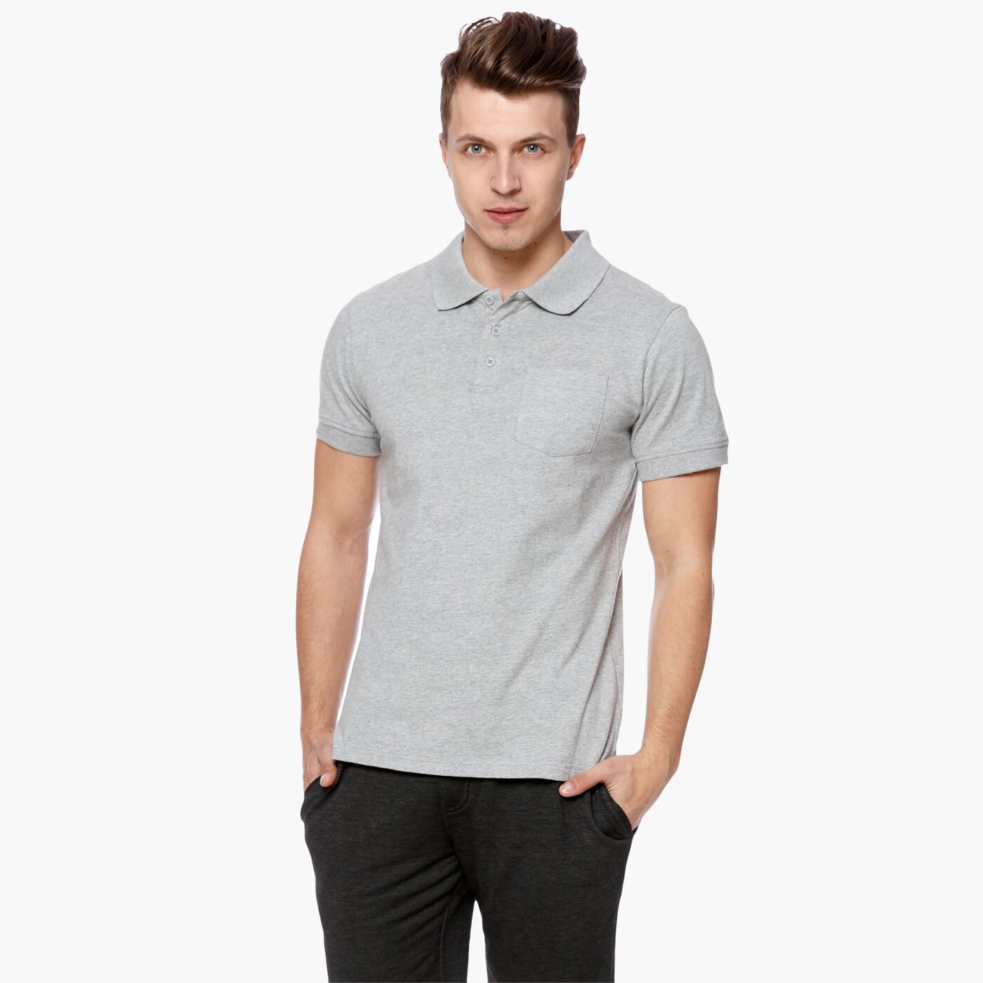 Koszulka polo męska UMBRO POLO ROBERTO ul17pom01003 kolor szary