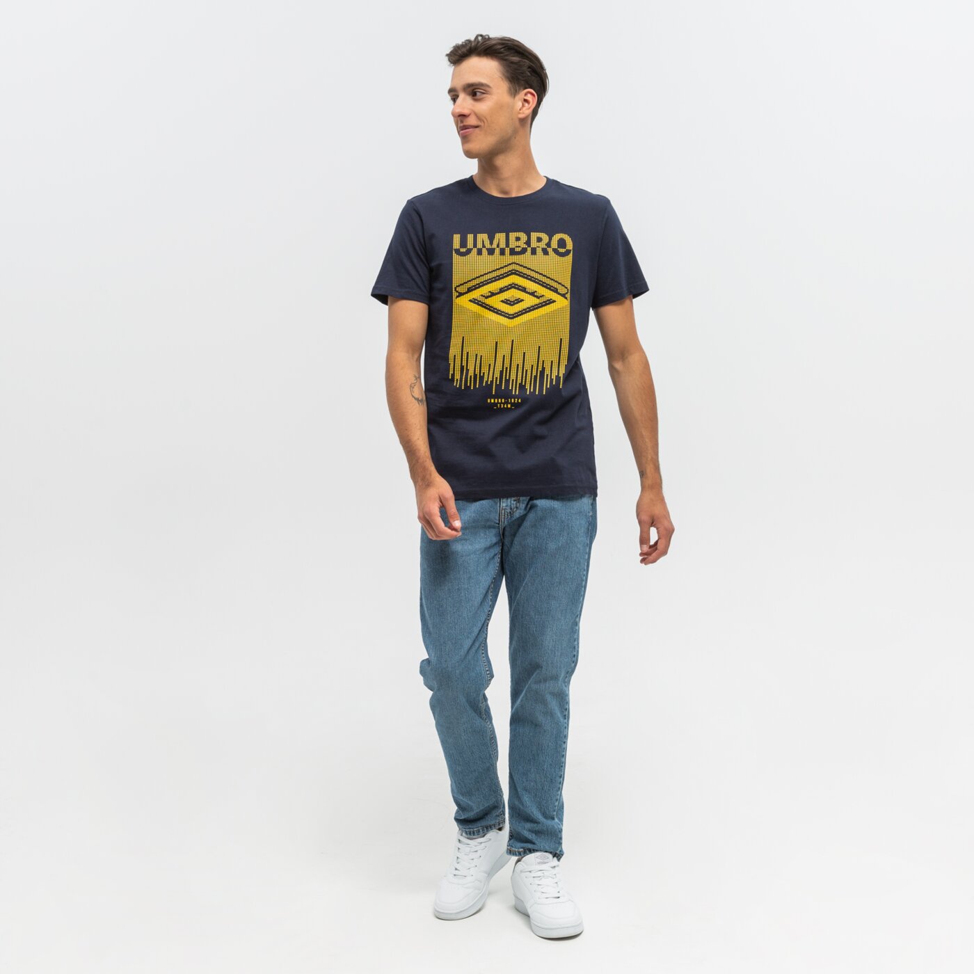 Koszulka męska UMBRO T-SHIRT ALDO ul122tsm27003 kolor granatowy