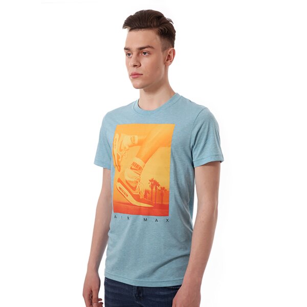 Koszulka męska NIKE T-SHIRT TEE-RU AIR MAX PHOTO 613099318 kolor niebieski
