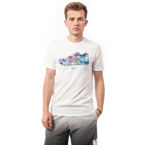 Koszulka męska NIKE T-SHIRT TEE-WATERCOLOR 666427100 kolor biały
