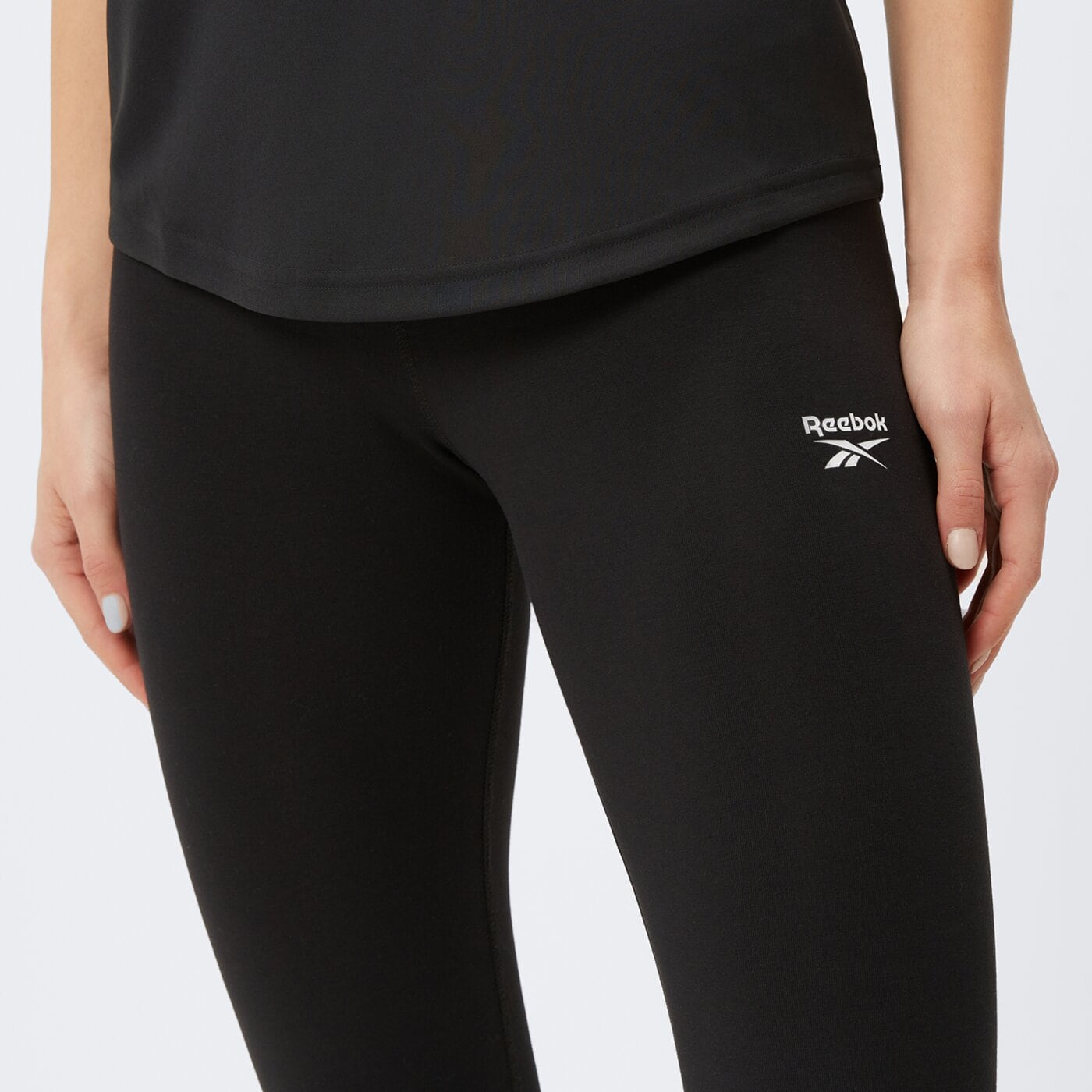 Spodnie dresowe damskie REEBOK LEGGINGS REEBOK ID COTTON 100037549 kolor czarny