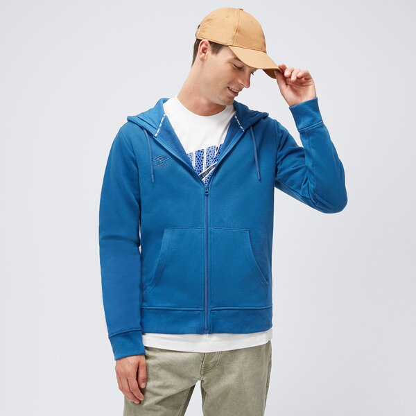 Bluza męska UMBRO BLUZA ROZPINANA Z KAPTUREM ASTOR II ul123blm90001 kolor niebieski