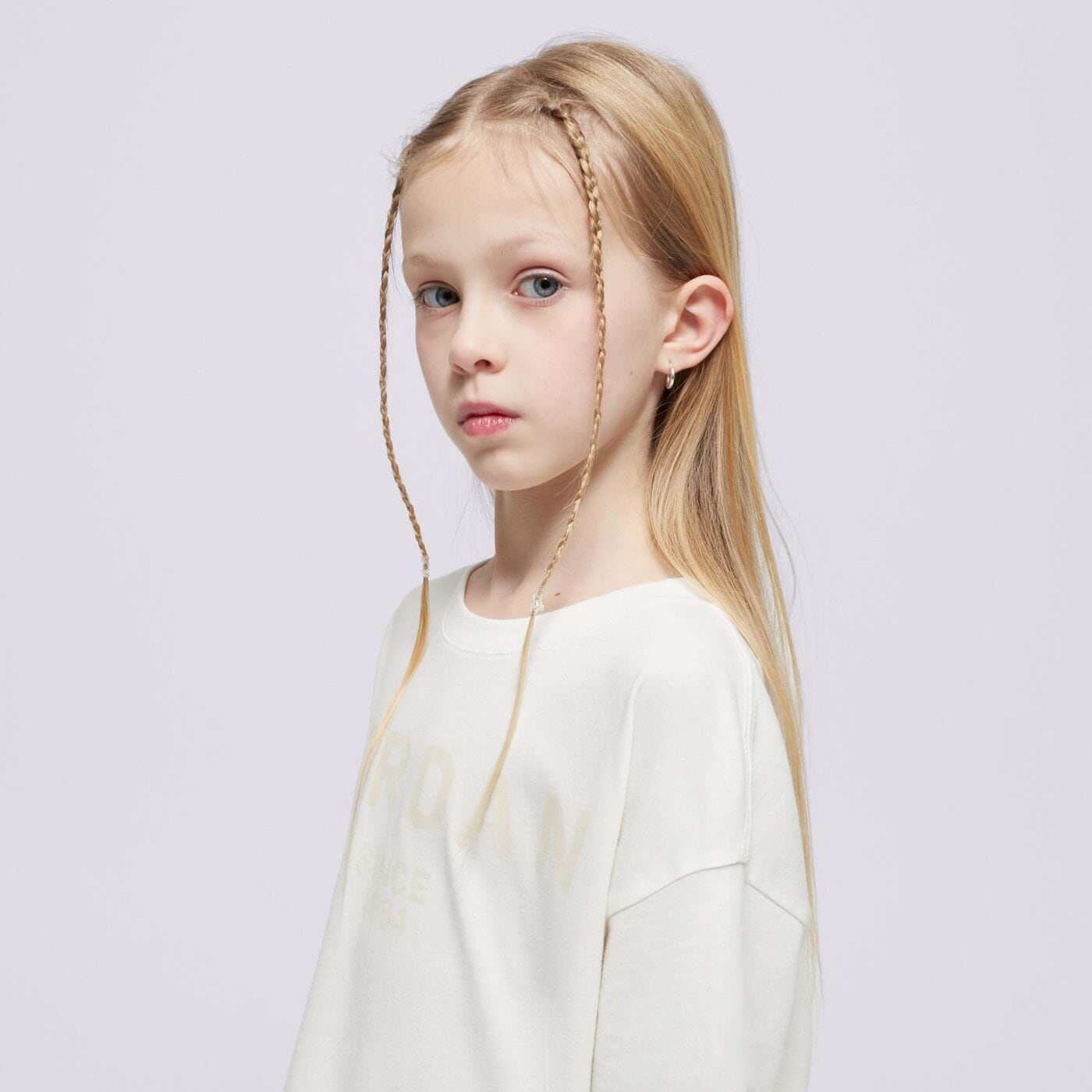 Koszulka dziecięca JORDAN T-SHIRT JDG HIGH BRAND READ SS GIRL 45d334-782 kolor beżowy