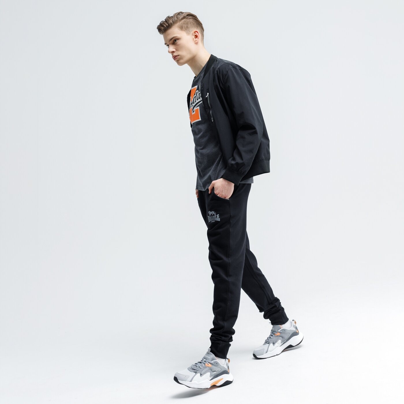 Koszulka męska LONSDALE T-SHIRT FRAMLINGHAM 115002-1036 kolor szary