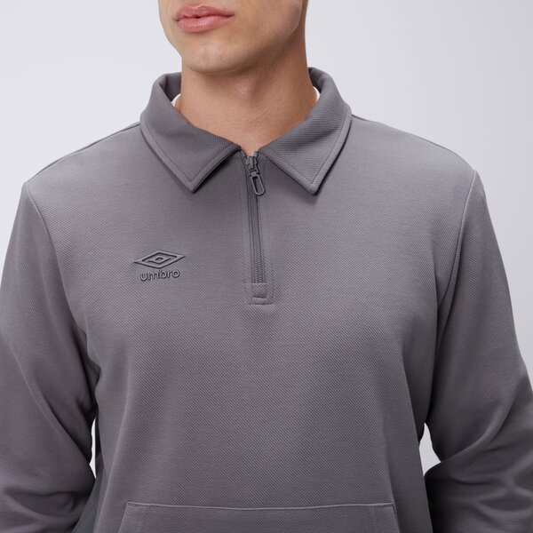 Bluza męska UMBRO BLUZA ROZPINANA ESS HALF ZIP ul125blm04001 kolor szary