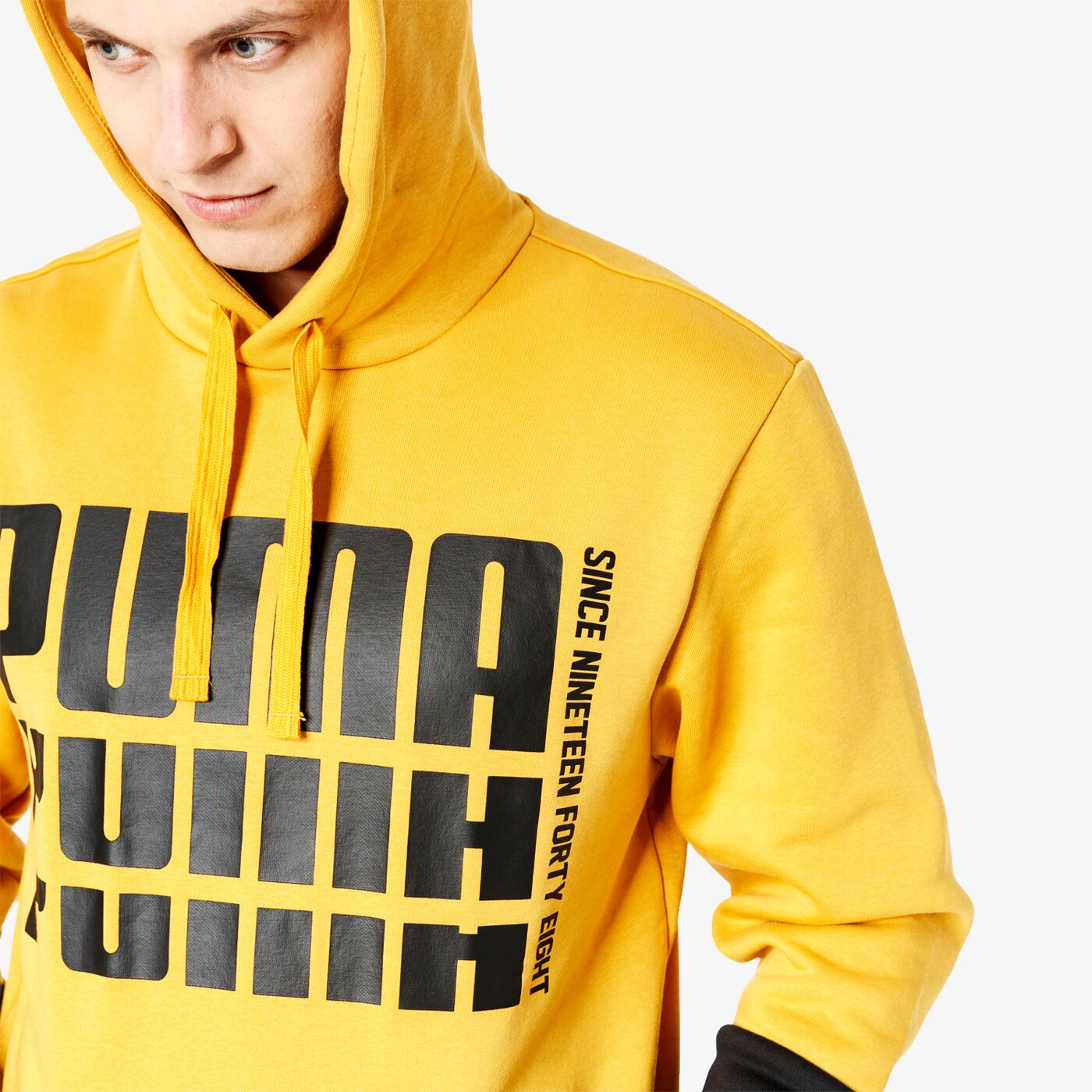 Bluza męska PUMA BLUZA SS REBEL UP HOODY FL 85240625 kolor żółty