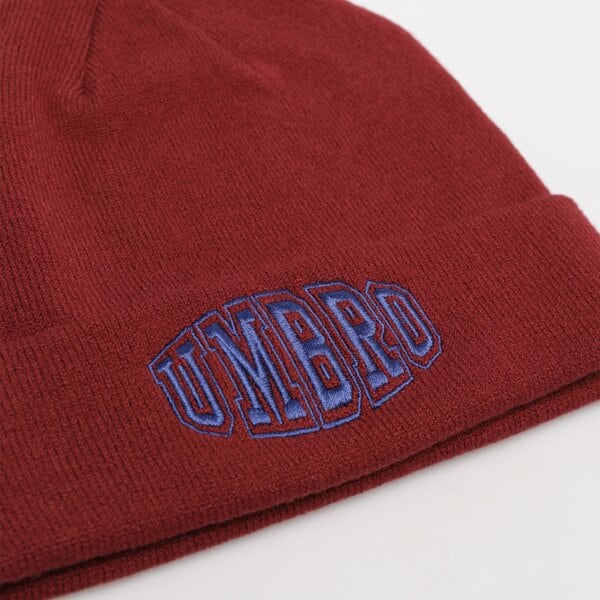 Czapka zimowa damska UMBRO CZAPKA ZIMOWA VARSITY BEANIE 66321u-lsv kolor bordowy